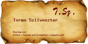 Torma Szilveszter névjegykártya